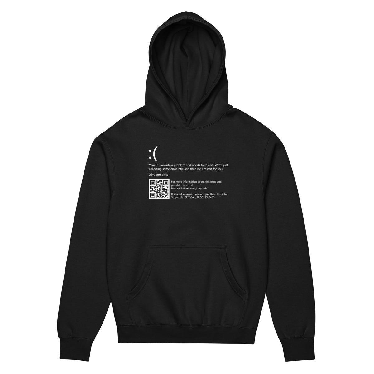 Blue Screen of Death Critical Process Died - Men’s box hoodie