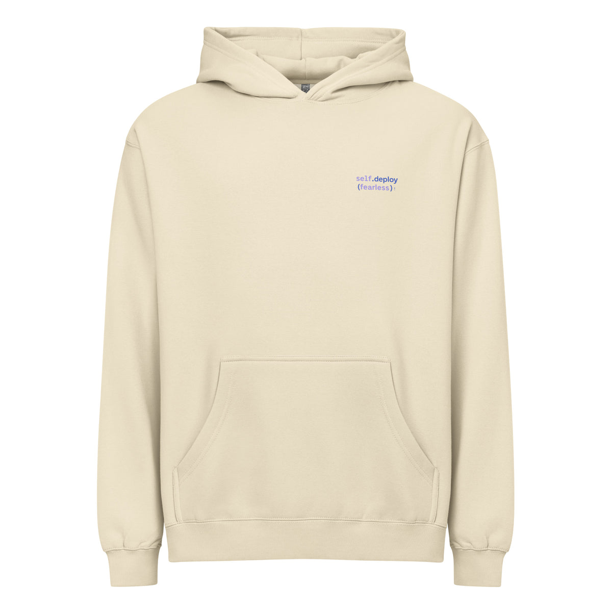 self.deploy(fearless) - Men’s box hoodie