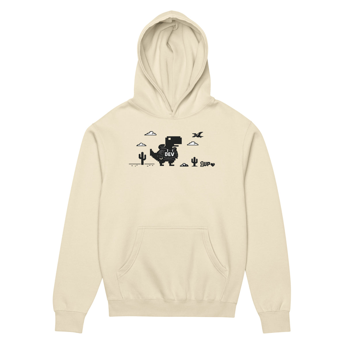 Dino Dev 1UP - Men’s box hoodie