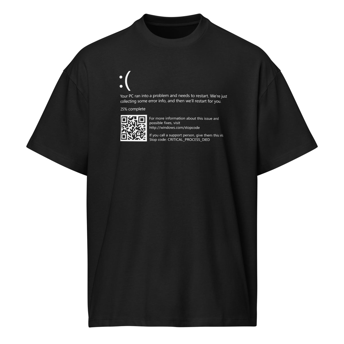 Blue Screen of Death Critical Process Died - Men’s box tee