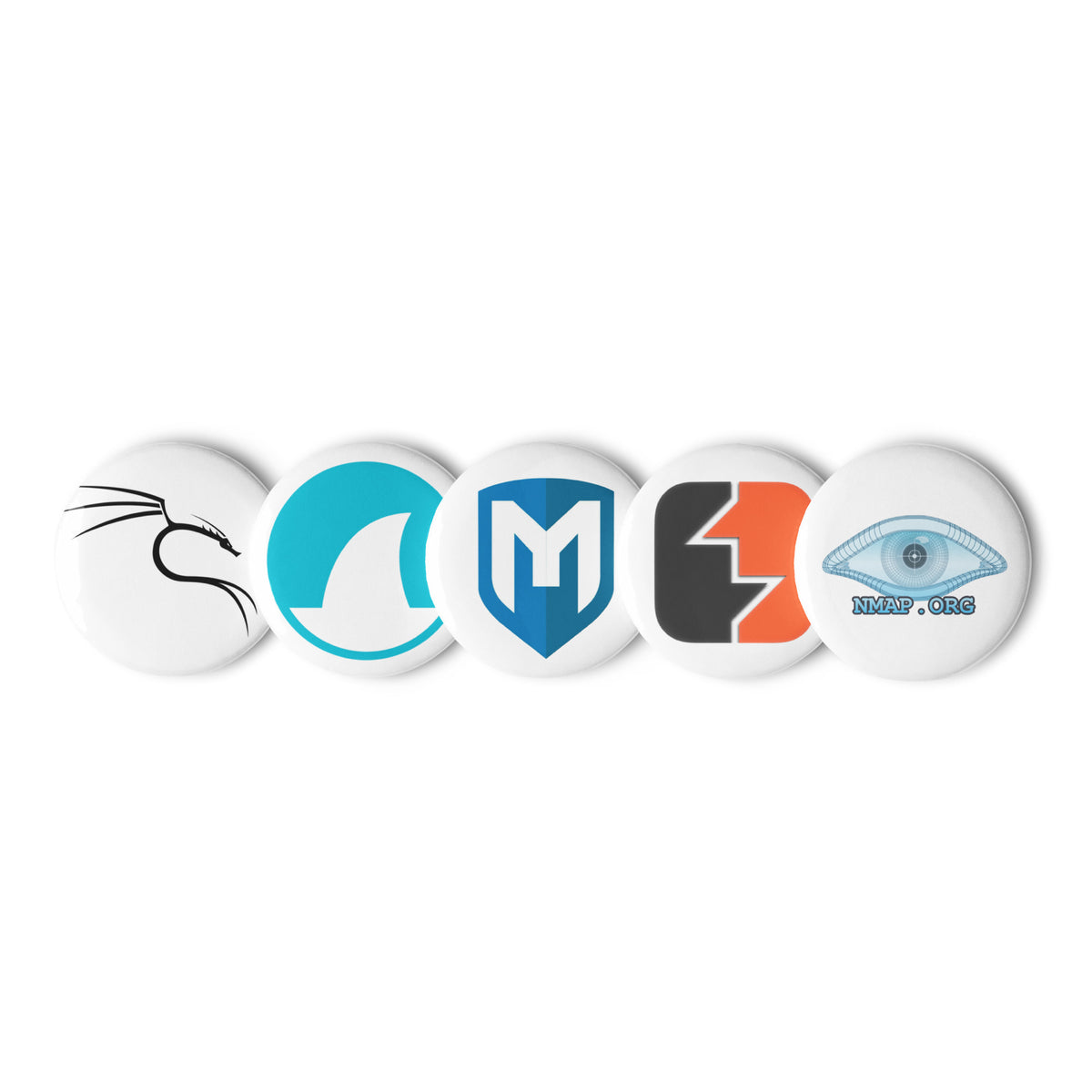Cyber Security - Set of pin buttons