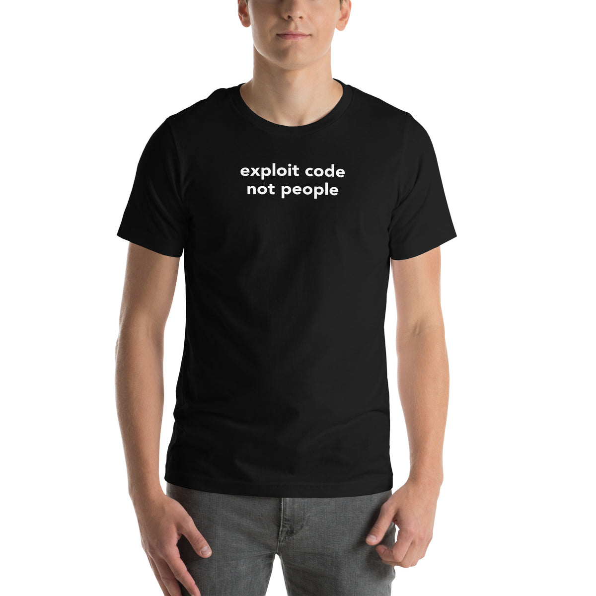 Exploit code, not people - Unisex t-shirt