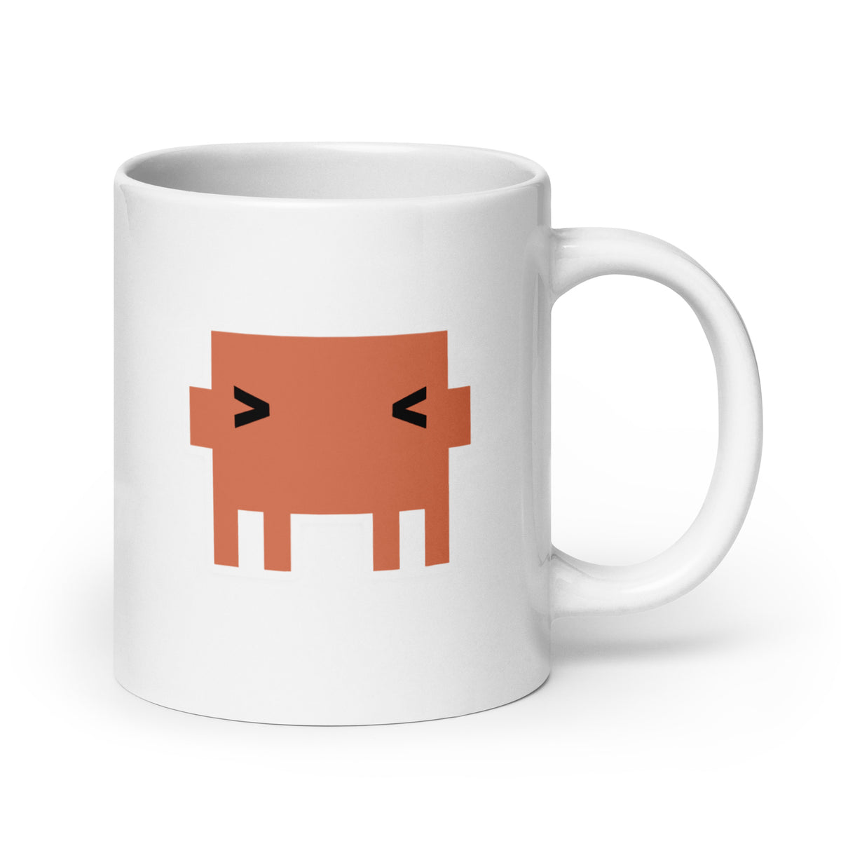 Claude Pixel Mascot - White glossy mug