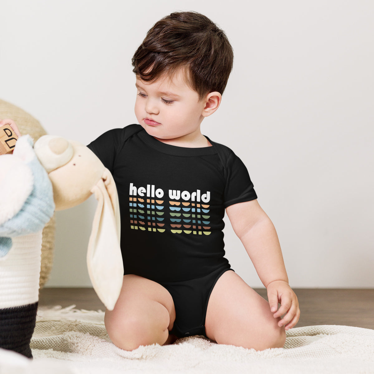 Hello World III - Baby short sleeve one piece