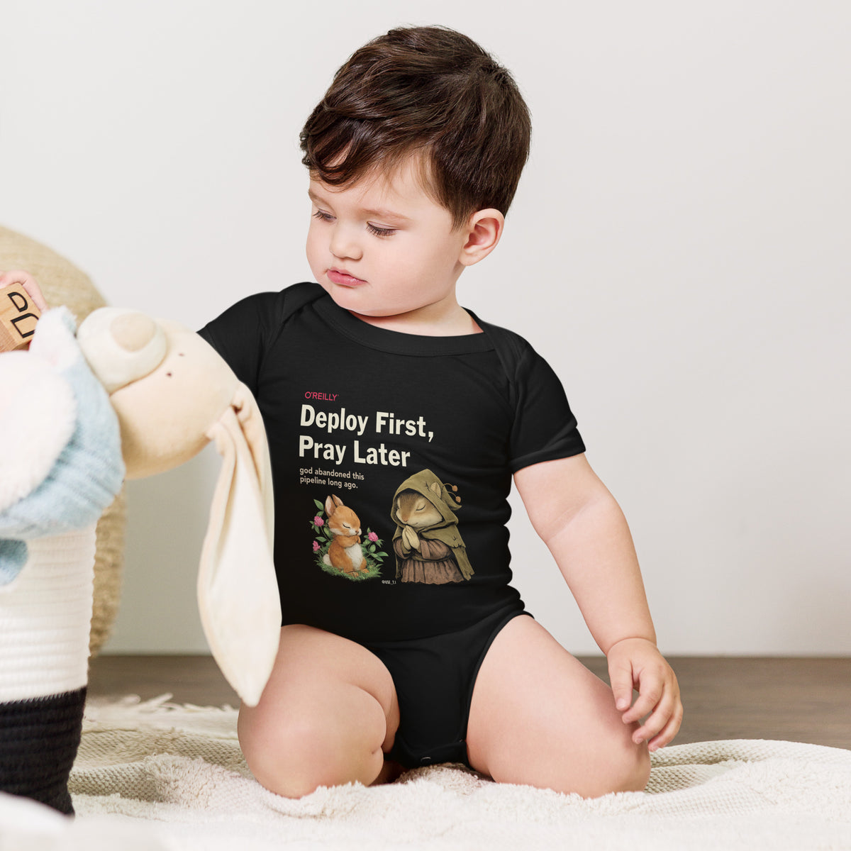 Deploy First, Pray Later - Baby short sleeve one piece