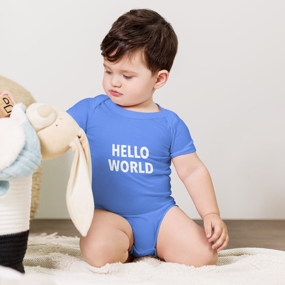 Hello World - Baby short sleeve one piece