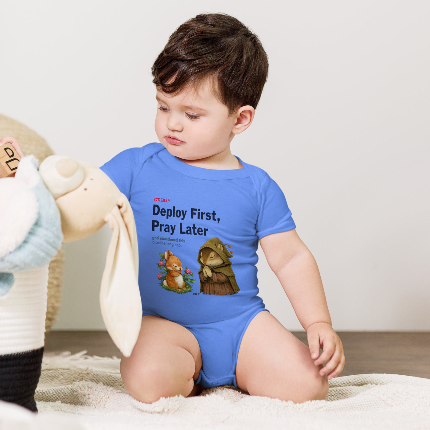 Deploy First, Pray Later - Baby short sleeve one piece
