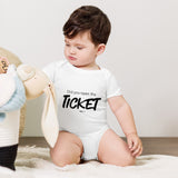 Did You Open a Ticket? - Baby short sleeve one piece