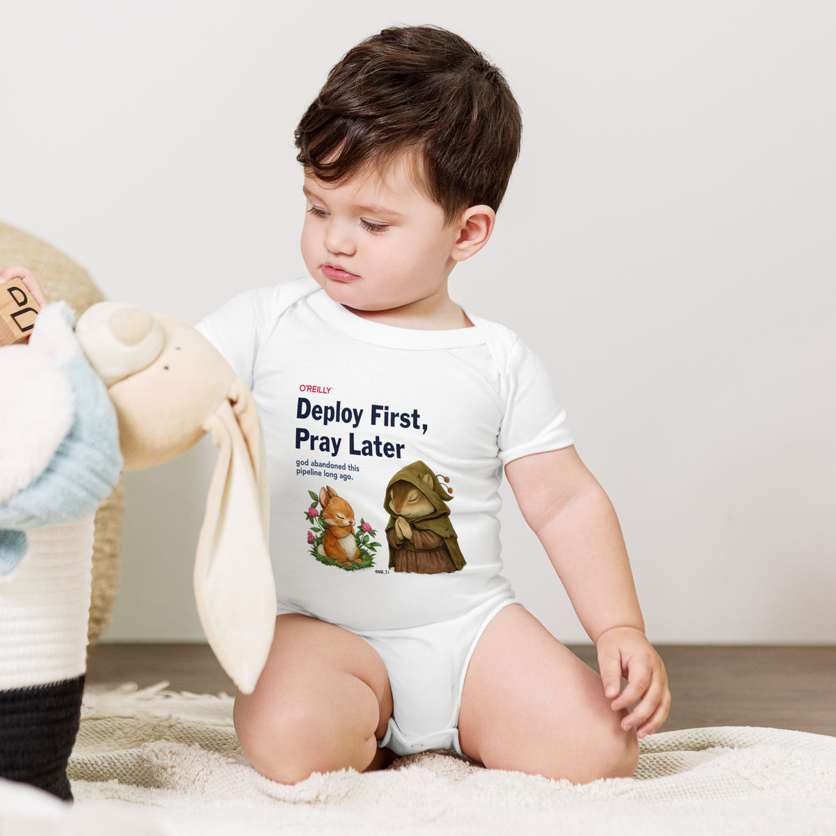 Deploy First, Pray Later - Baby short sleeve one piece