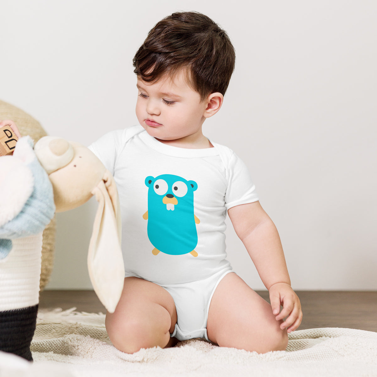 Golang Gopher - Baby short sleeve one piece