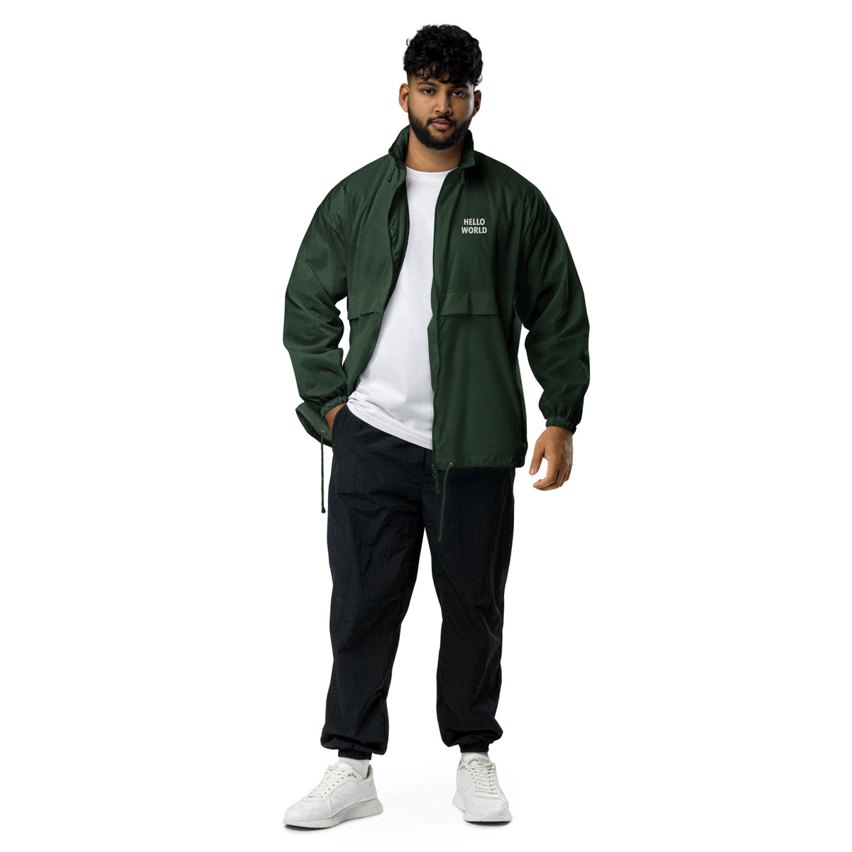 Hello World – The Classic Dev Statement - Unisex windbreaker