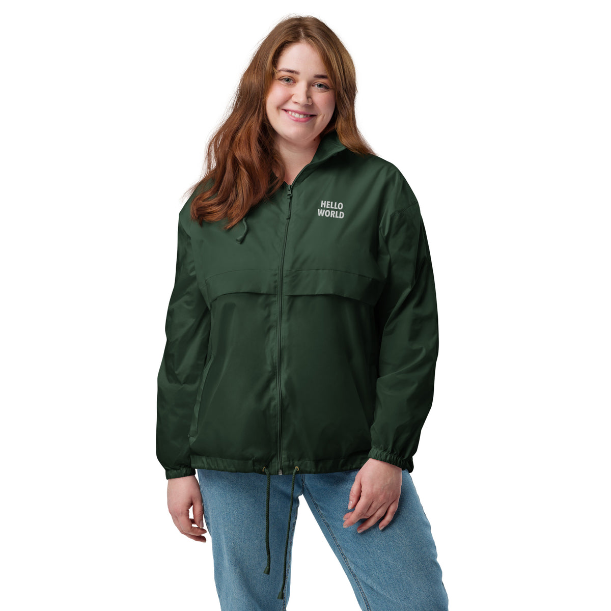 Hello World – The Classic Dev Statement - Unisex windbreaker