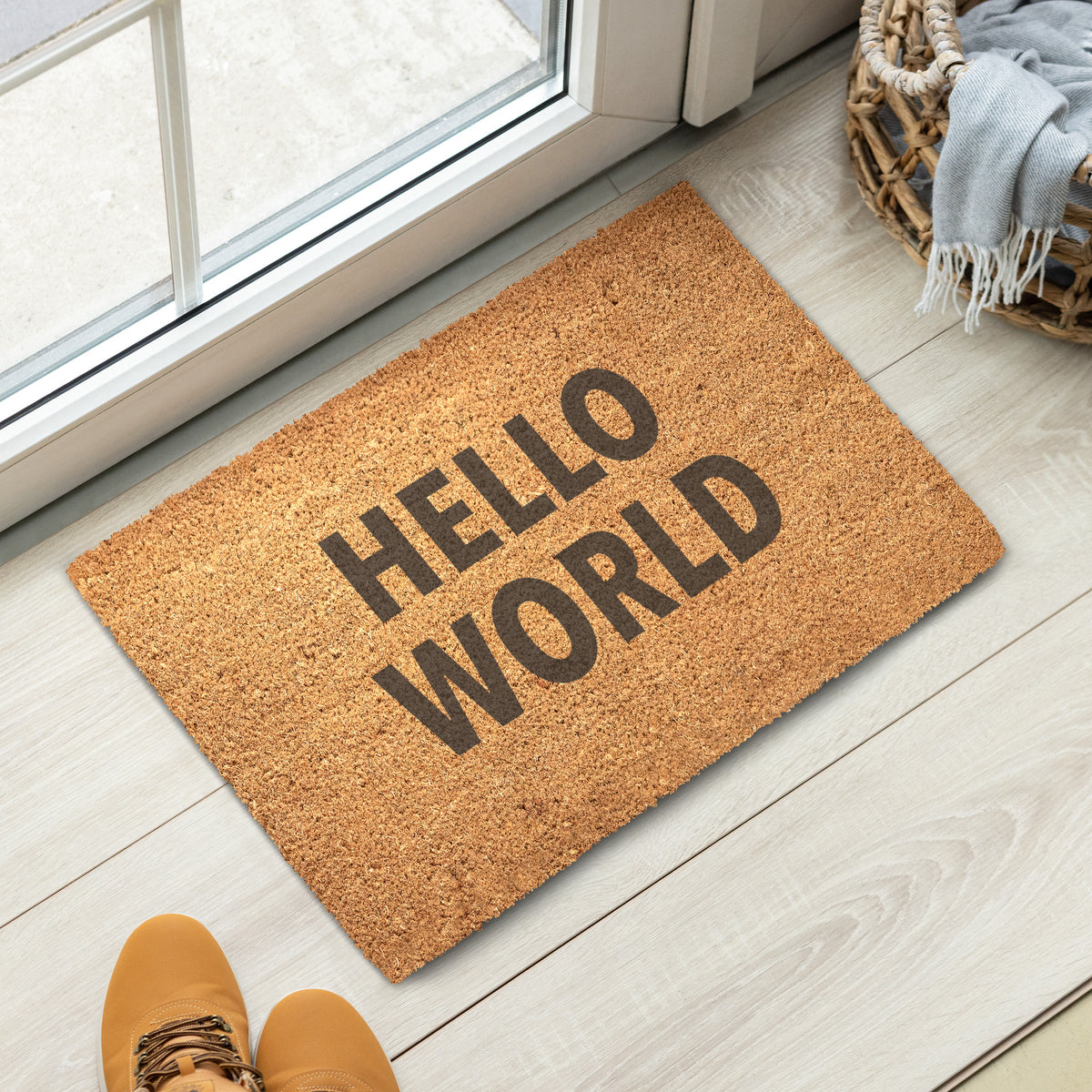Hello World - Coir doormat
