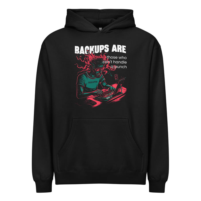 Backups Are for Those Who Can’t Handle a Punch - Men’s box hoodie