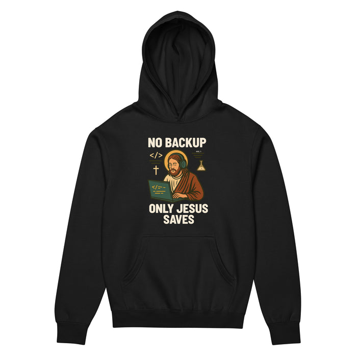 No Backup Only Jesus Saves - Men’s box hoodie