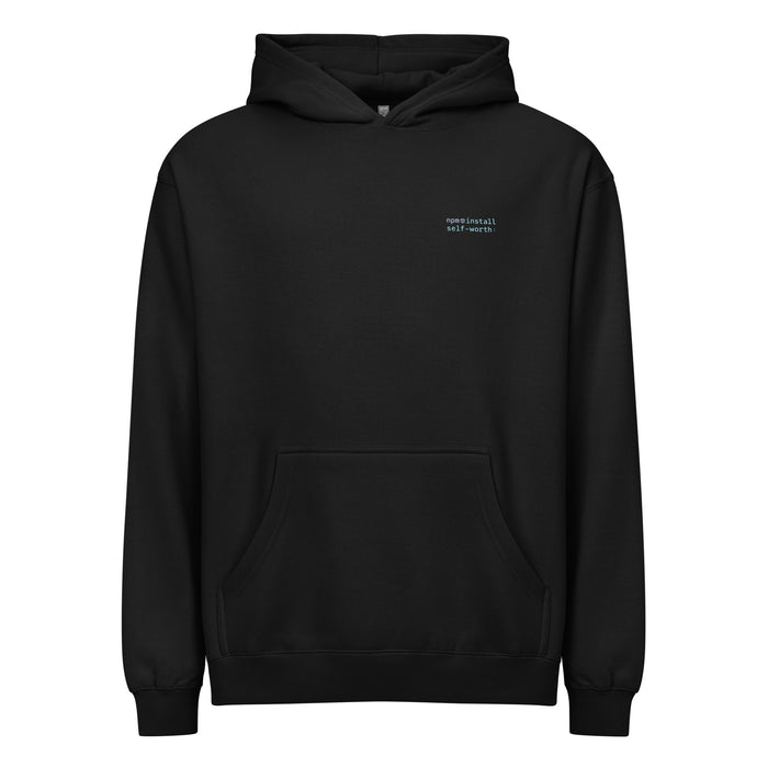 npm install self-worth - Men’s box hoodie