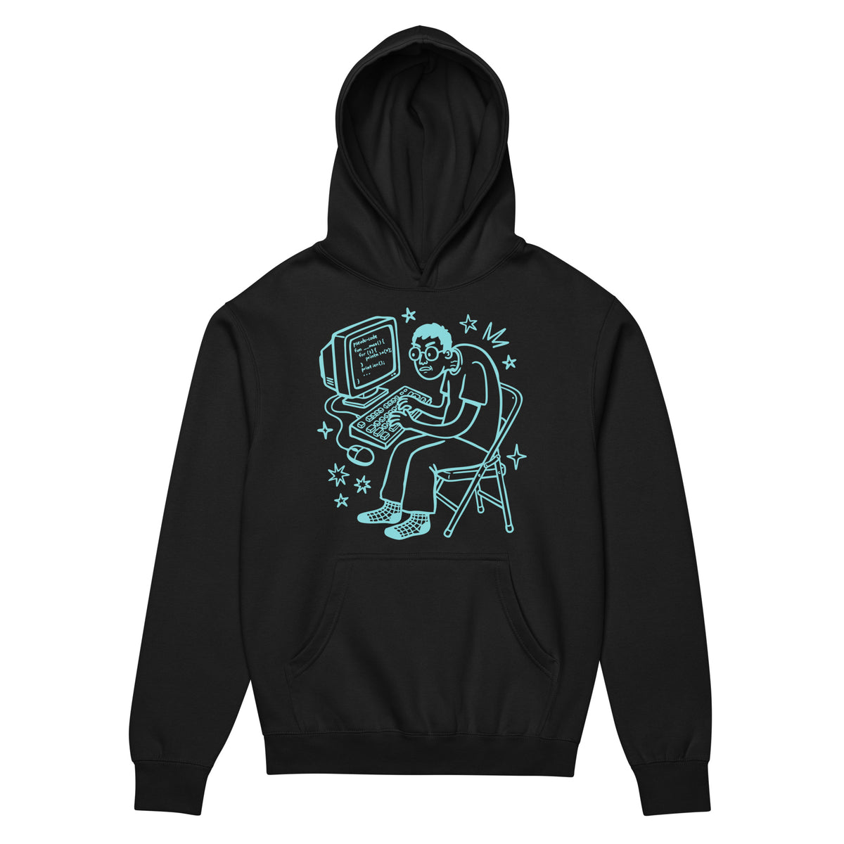 Hunched Programmer - Men’s box hoodie