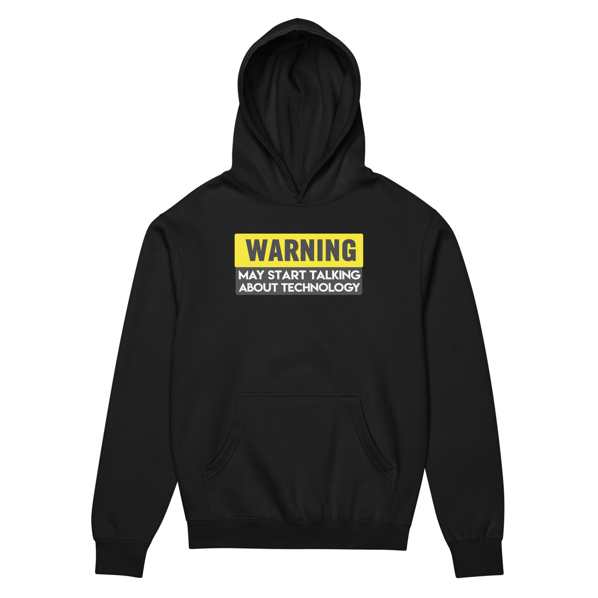 Warning: May Start Talking About Technology - Men’s box hoodie