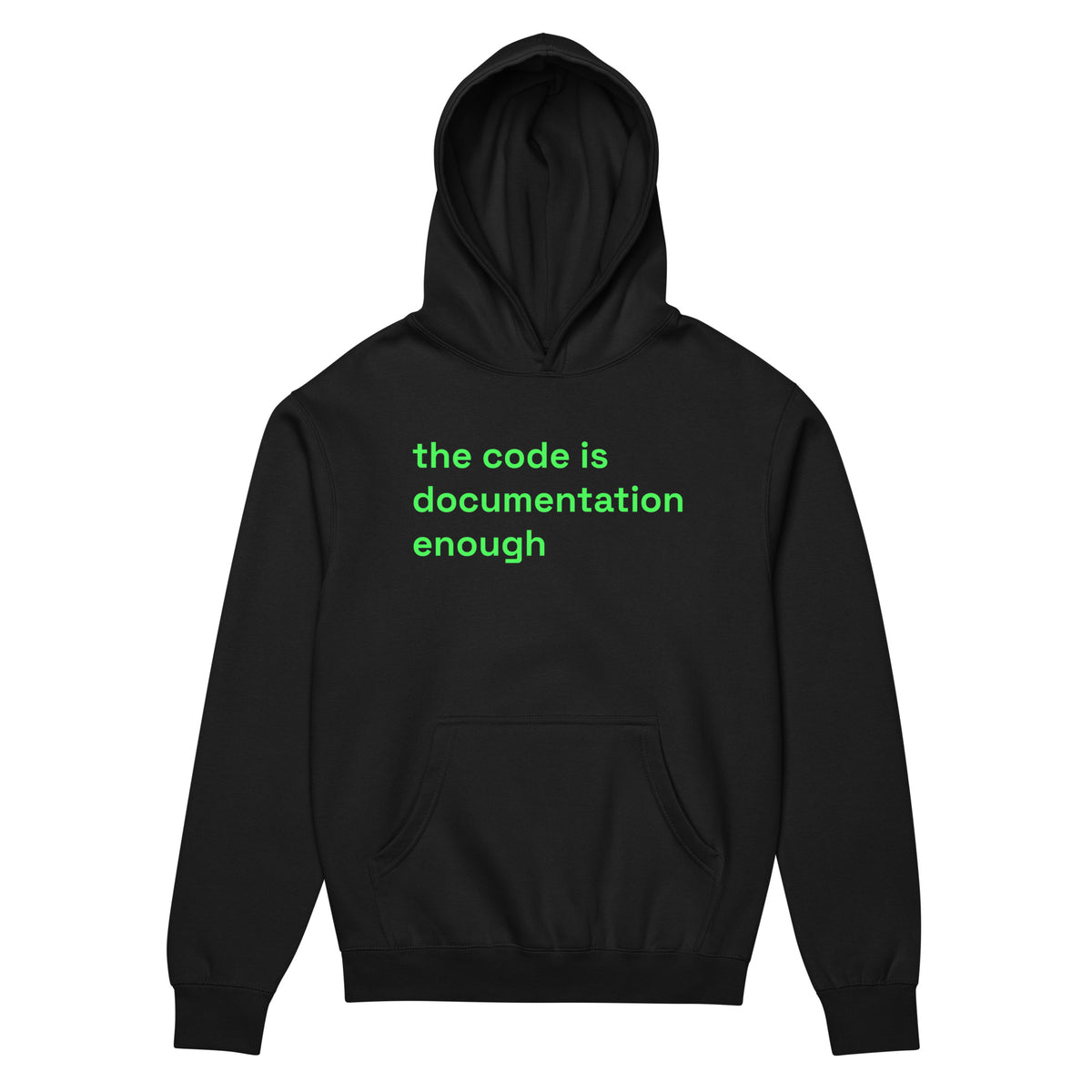 The Code Is Documentation Enough - Men’s box hoodie