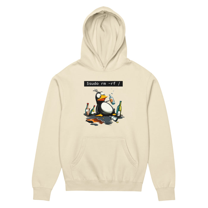 $ sudo rm -rf / — Drunk Linux Edition - Men’s box hoodie