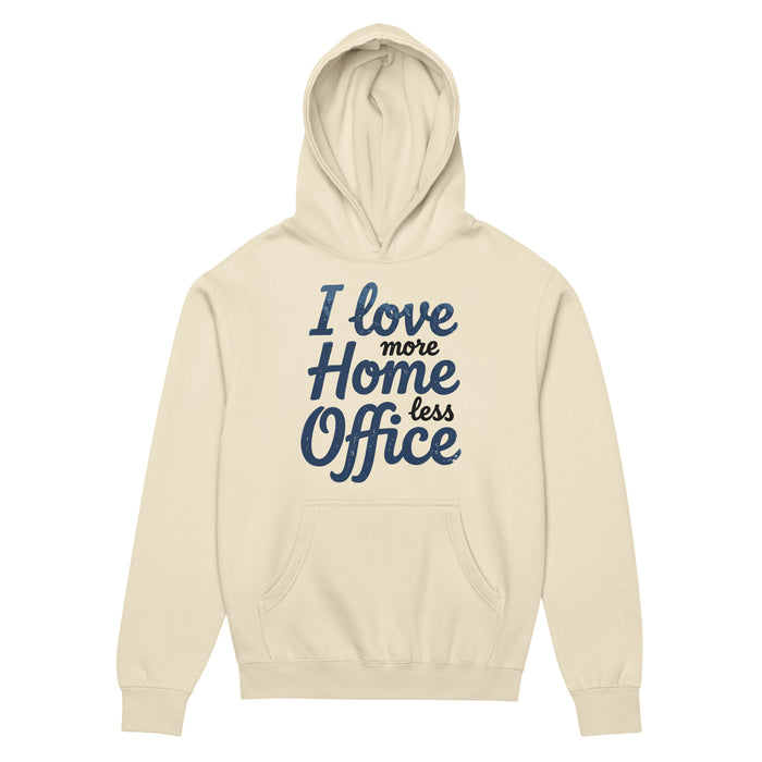 I love more Home, less Office - Men’s box hoodie