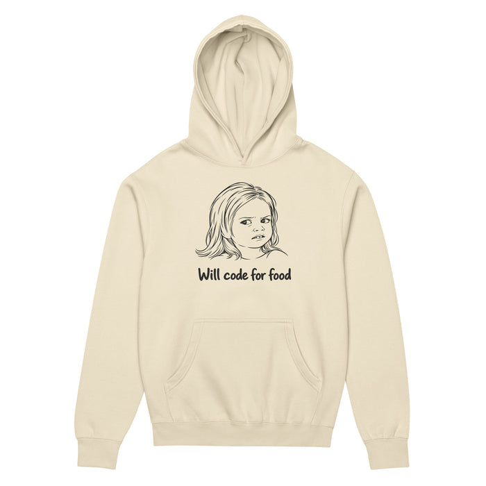 Will Code for Food - Men’s box hoodie