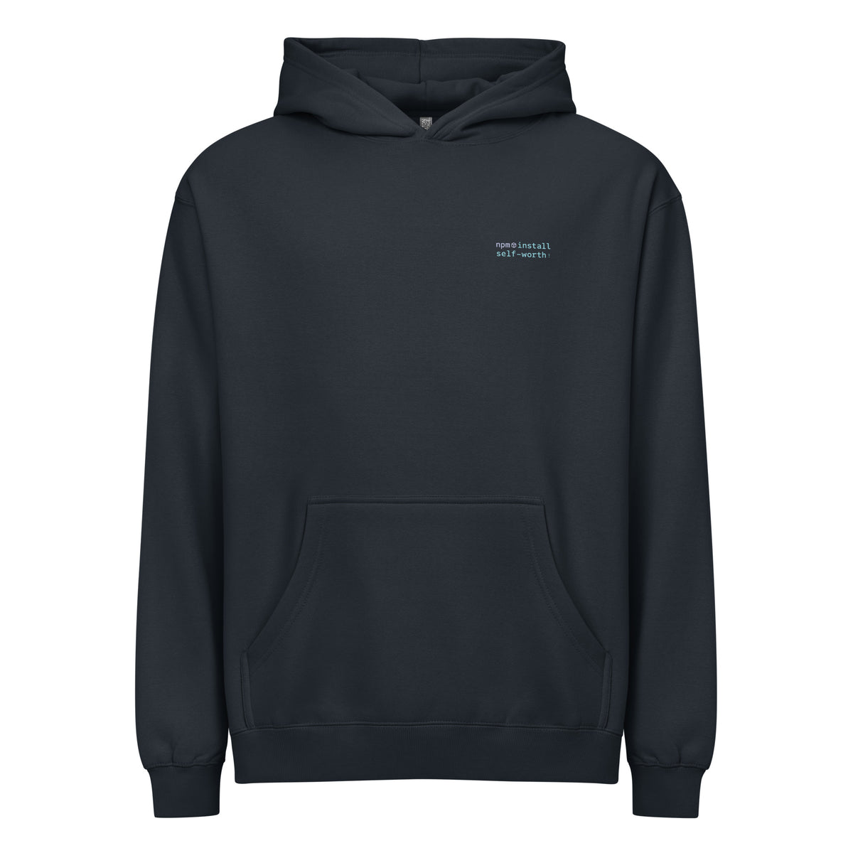 npm install self-worth - Men’s box hoodie