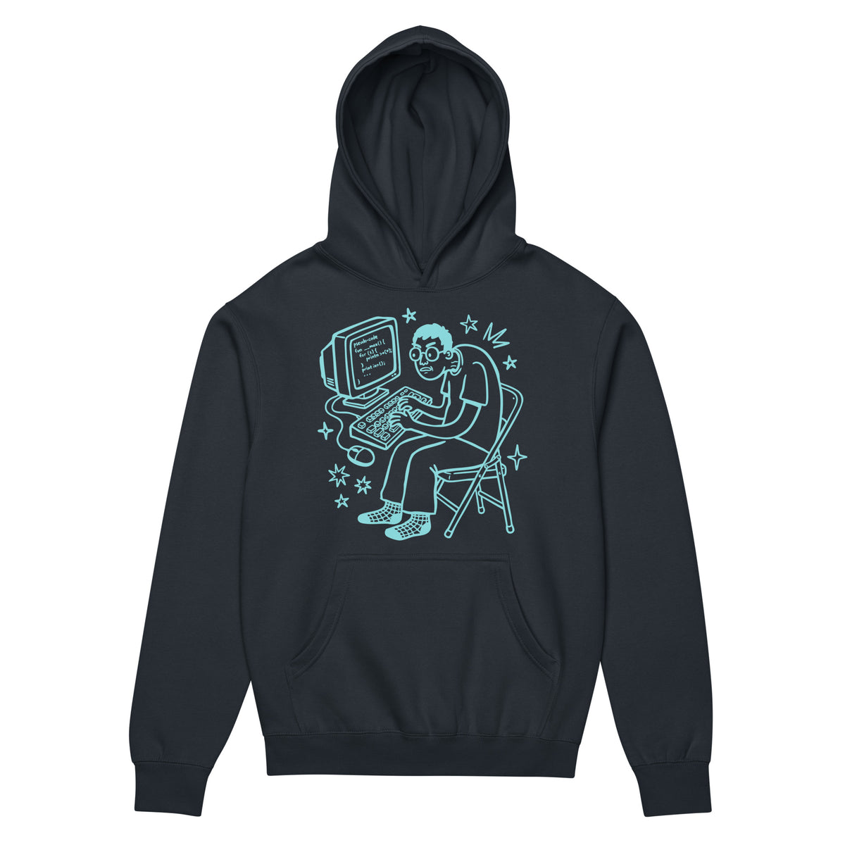 Hunched Programmer - Men’s box hoodie