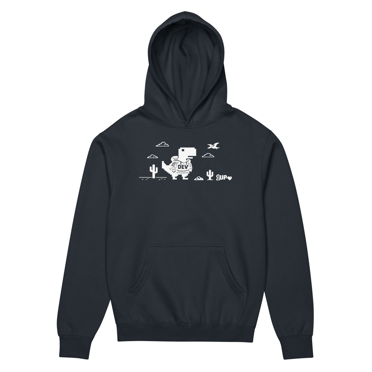 Dino Dev 1UP - Men’s box hoodie