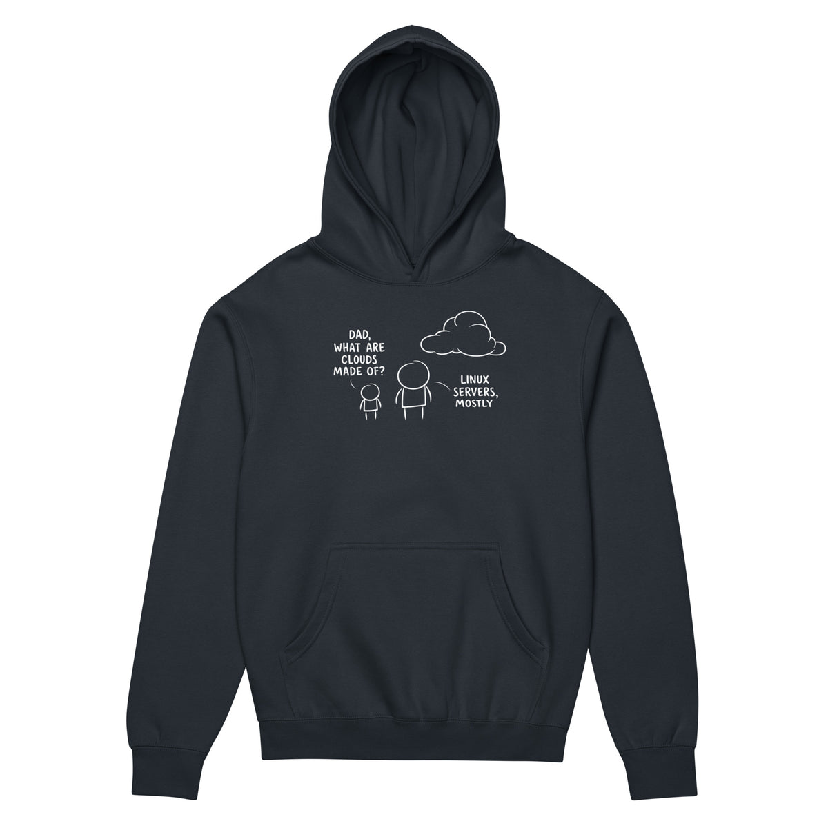 Dad, What are clouds made of - Men’s box hoodie