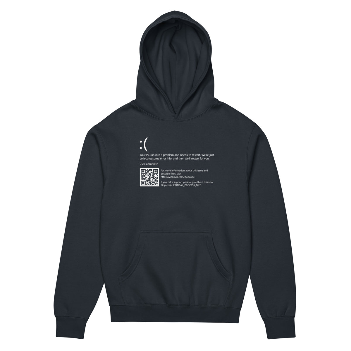 Blue Screen of Death Critical Process Died - Men’s box hoodie
