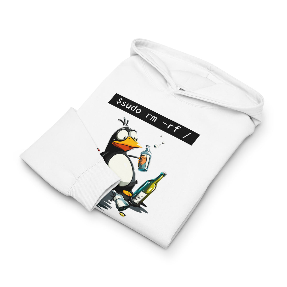 $ sudo rm -rf / — Drunk Linux Edition - Men’s box hoodie