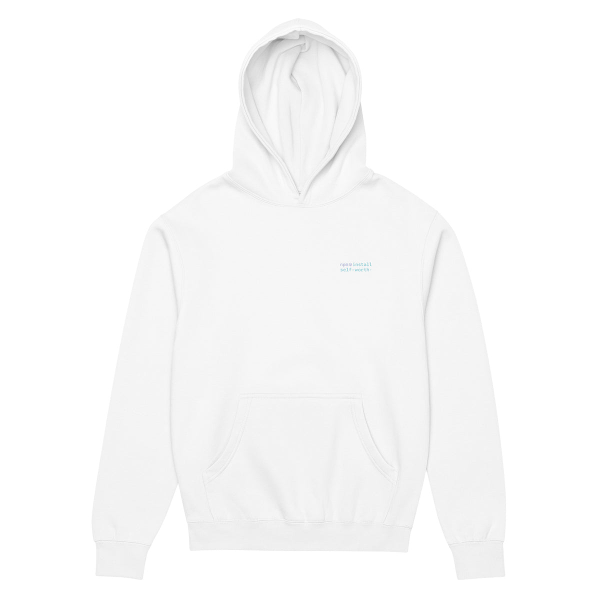 npm install self-worth - Men’s box hoodie