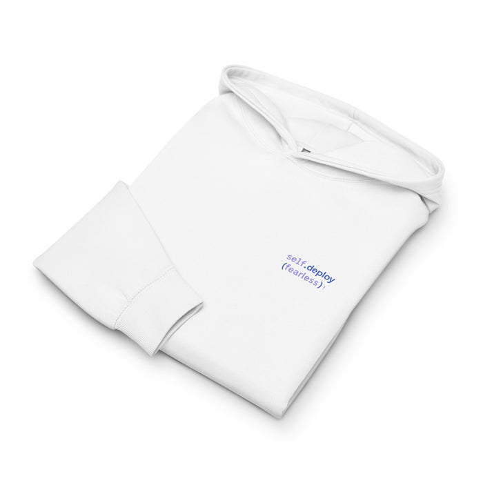 self.deploy(fearless) - Men’s box hoodie
