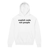 Exploit code, not people - Men’s box hoodie