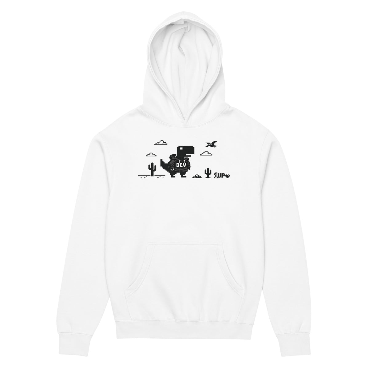 Dino Dev 1UP - Men’s box hoodie