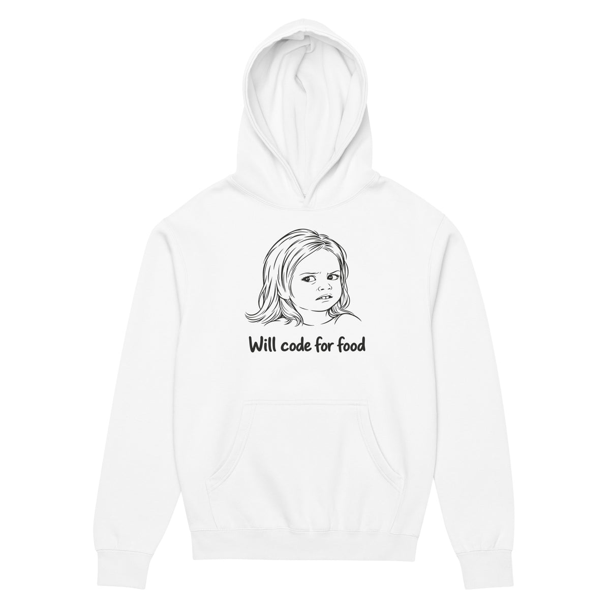 Will Code for Food - Men’s box hoodie