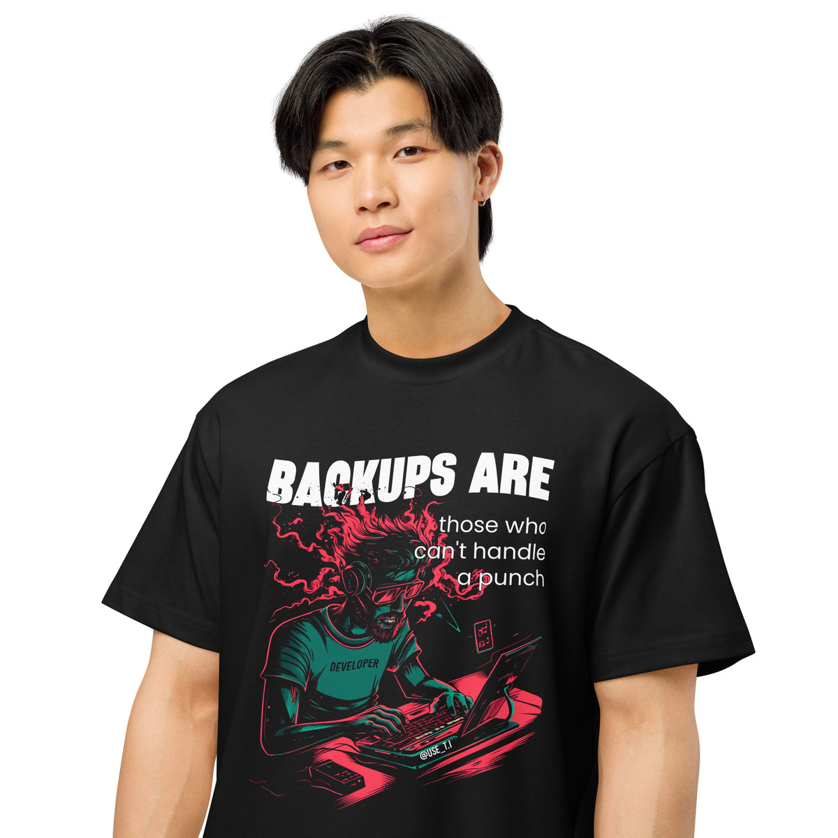 Backups Are for Those Who Can’t Handle a Punch - Men’s box tee