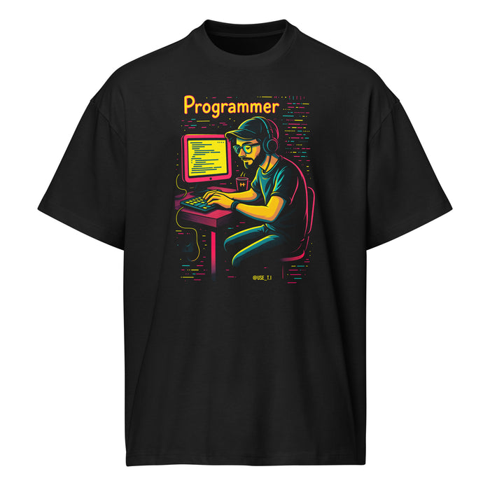 Programmer with Vibrant Colors - Men’s box tee