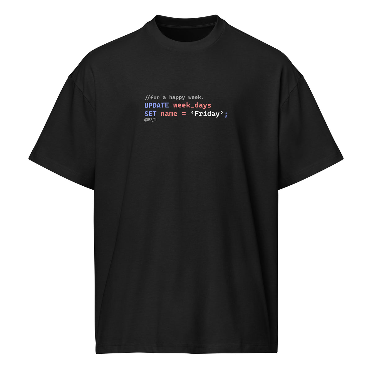 Update Week to Friday - Men’s box tee