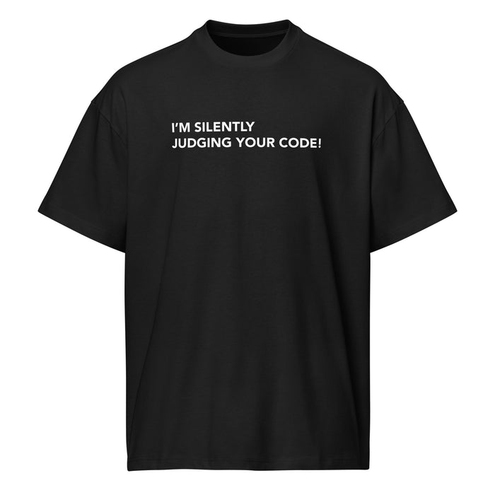 I’m Silently Judging Your Code - Men’s box tee