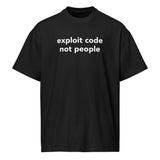 Exploit code, not people - Men’s box tee