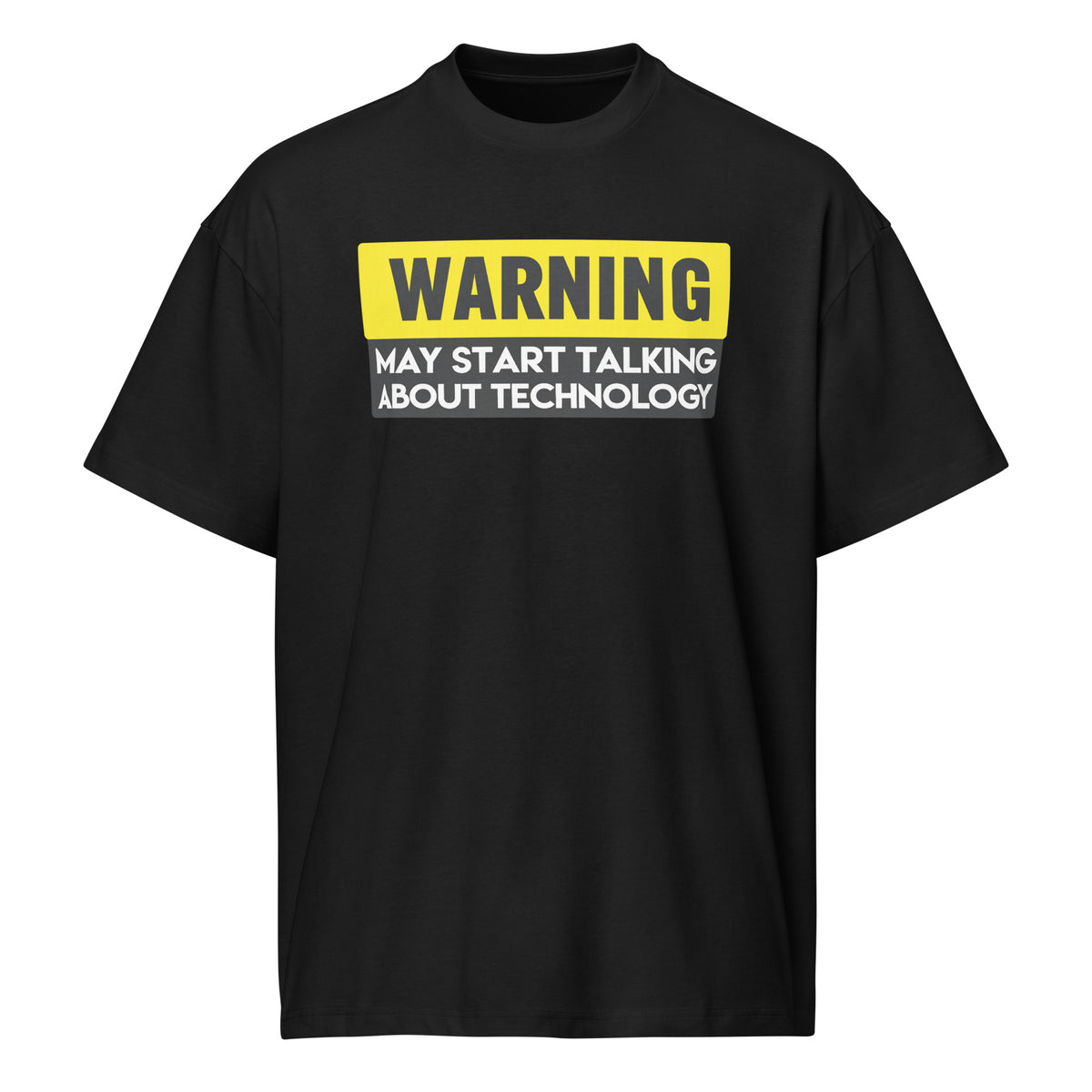Warning: May Start Talking About Technology - Men’s box tee