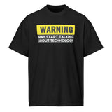 Warning: May Start Talking About Technology - Men’s box tee