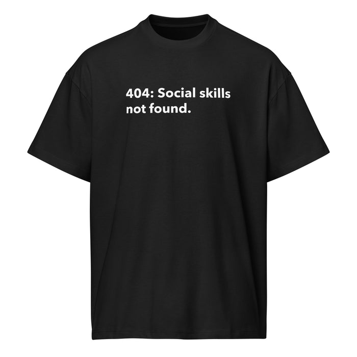404: Social Skills Not Found - Men’s box tee