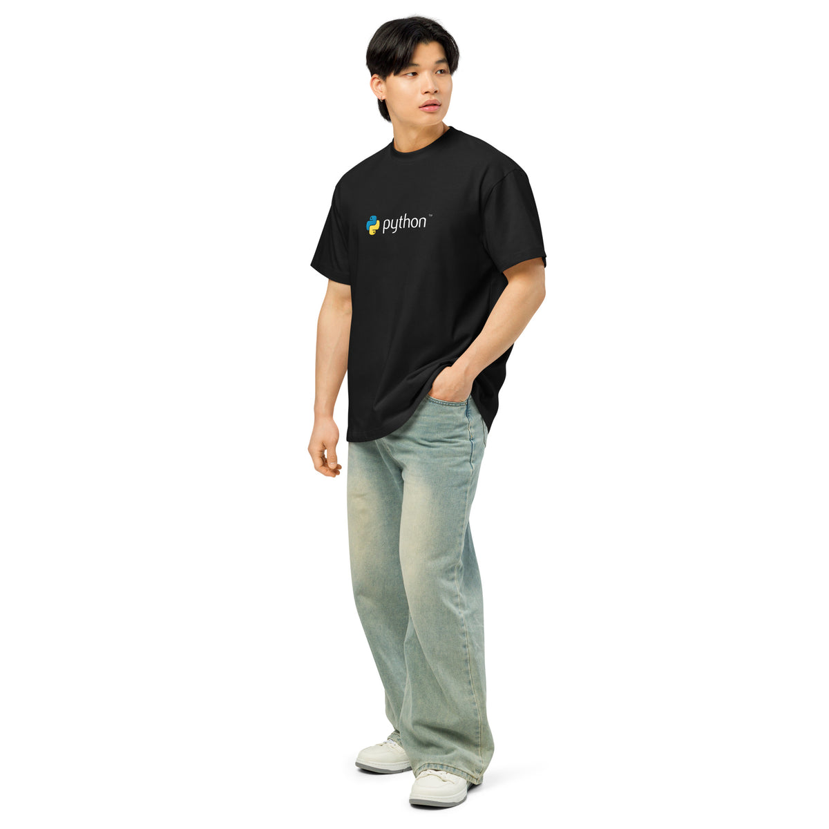 Python Logo - Code with Elegance - Men’s box tee