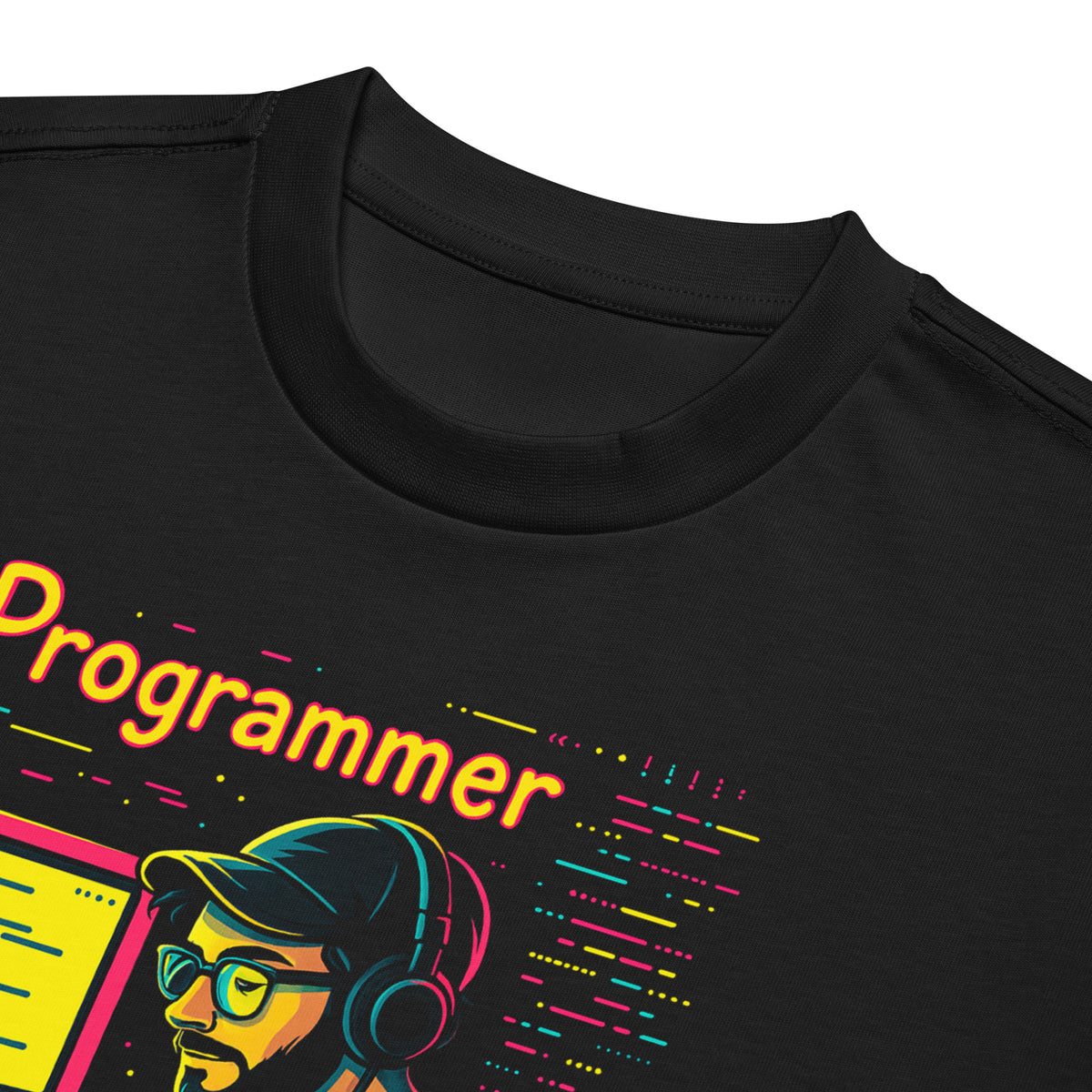 Programmer with Vibrant Colors - Men’s box tee