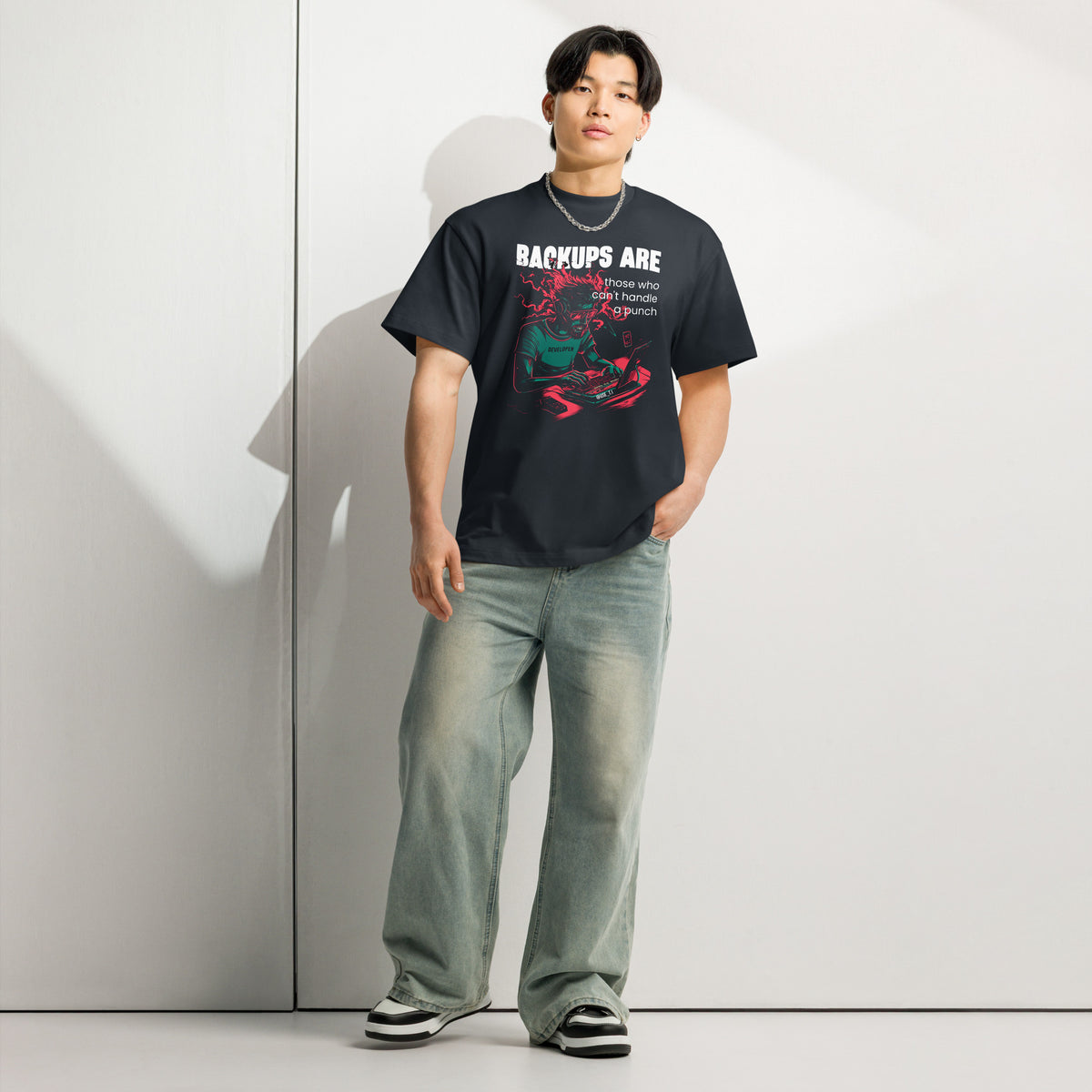 Backups Are for Those Who Can’t Handle a Punch - Men’s box tee