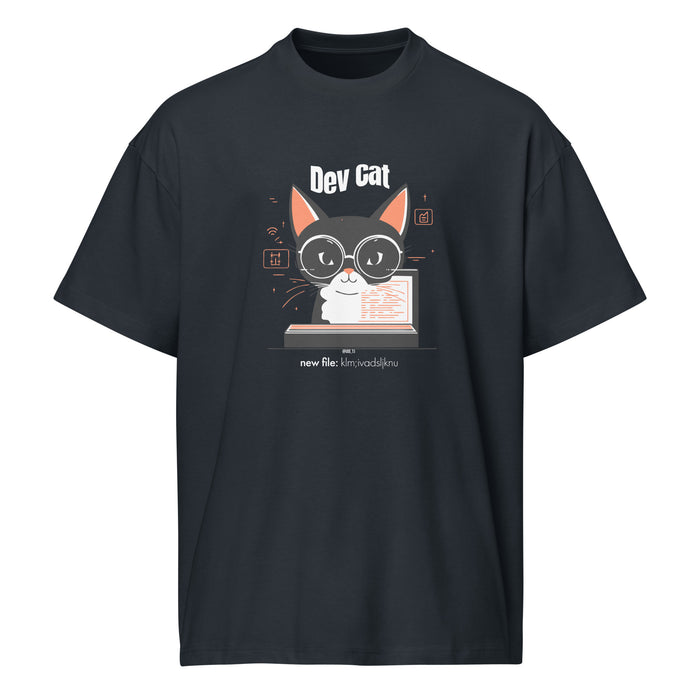 “dev cat, new file: klm;ivadsljknu” - Men’s box tee