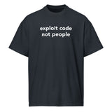Exploit code, not people - Men’s box tee